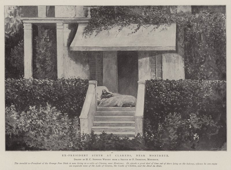 Ex-Präsident Steyn in Clarens, in der Nähe von Montreux von Henry Charles Seppings Wright