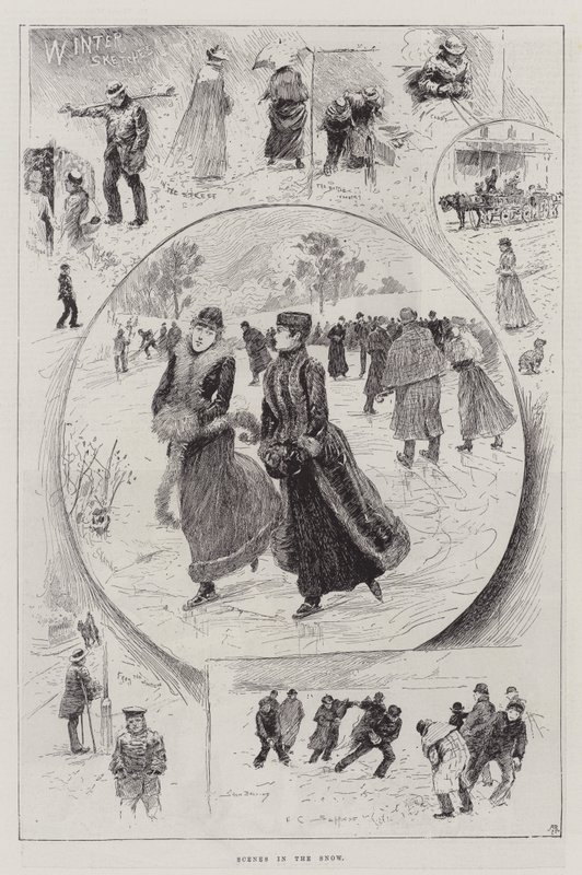 Szenen im Schnee von Henry Charles Seppings Wright
