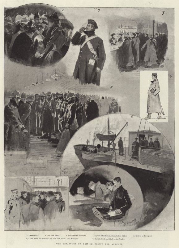 Der Abmarsch britischer Truppen nach Ashanti von Henry Charles Seppings Wright