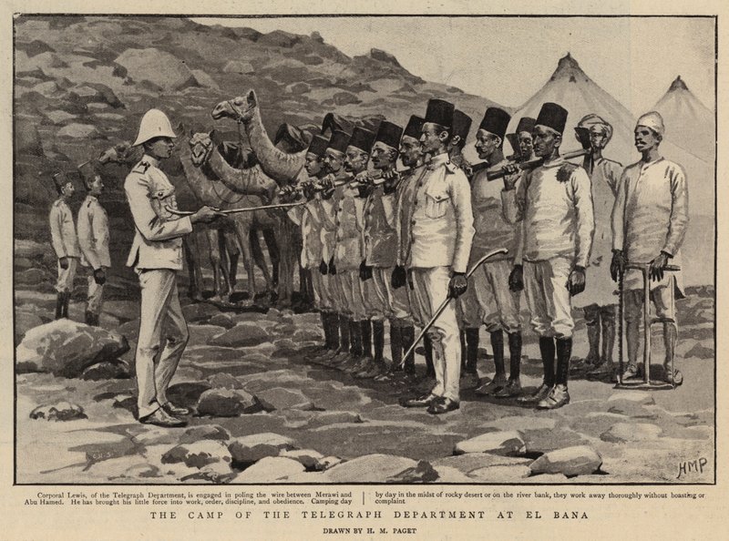 Das Lager der Telegraphenabteilung in El Bana von Henry Marriott Paget