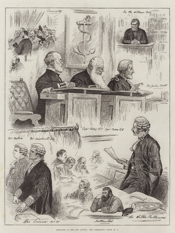 Skizzen in den Gerichten, das Admiralitätsgericht, Nr. 2 von Henry Stephen Ludlow