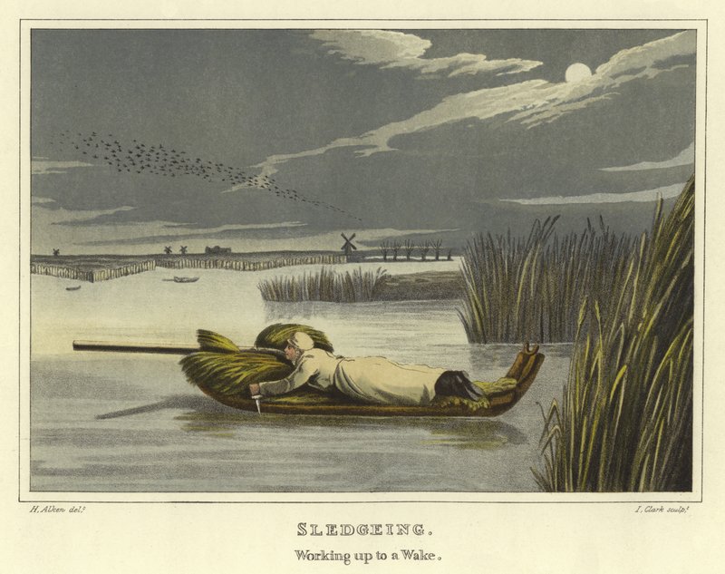 Schlittenfahren (Chromolithografie) von Henry Thomas Alken