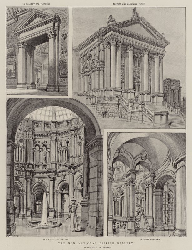 Die neue National British Gallery von Henry William Brewer