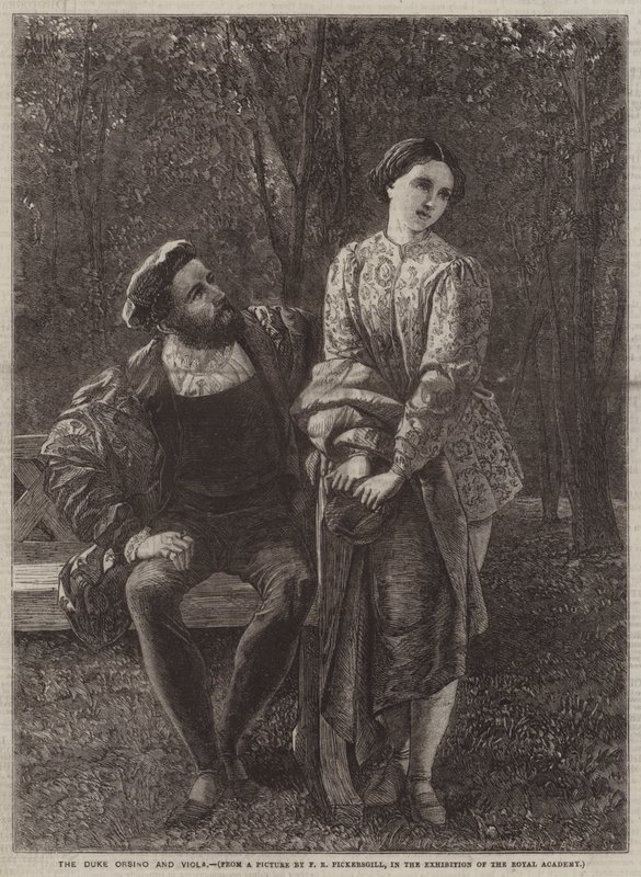 Der Herzog Orsino und Viola von Henry William Pickersgill