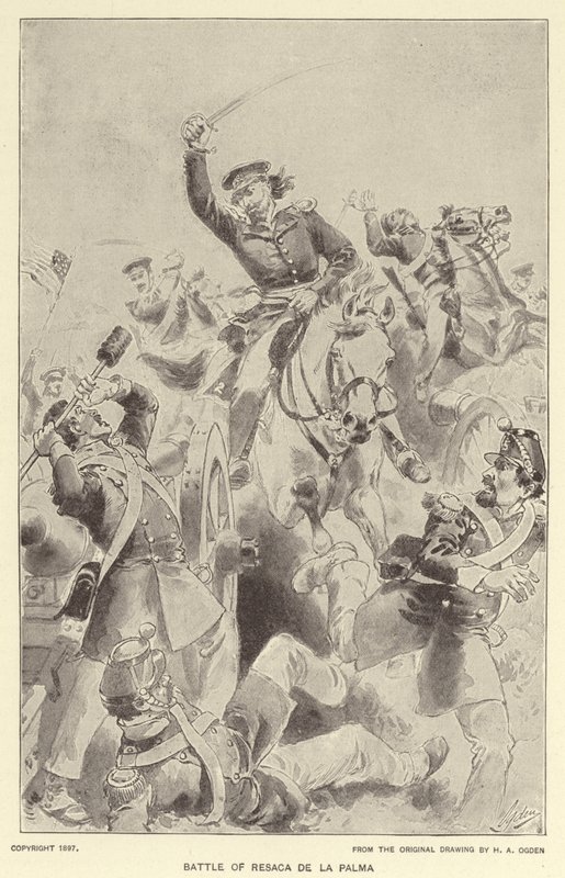 Schlacht von Resaca de la Palma (Lithografie) von Henry Alexander (after) Ogden