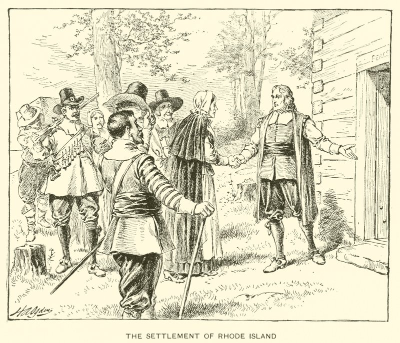 Die Besiedlung von Rhode Island von Henry Alexander (after) Ogden