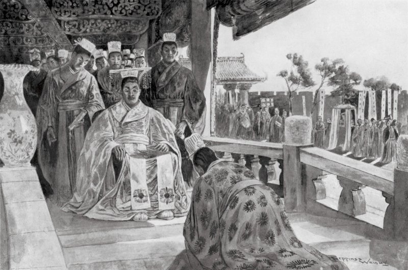 Han Yu präsentiert sein Memorial von Henry Charles Seppings Wright