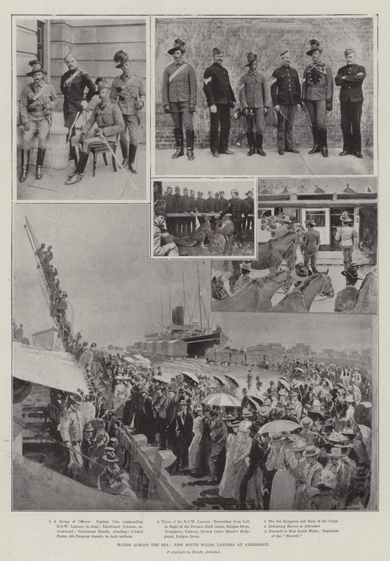 Hände über dem Meer, New South Wales Lancers in Aldershot von Henry Charles Seppings Wright