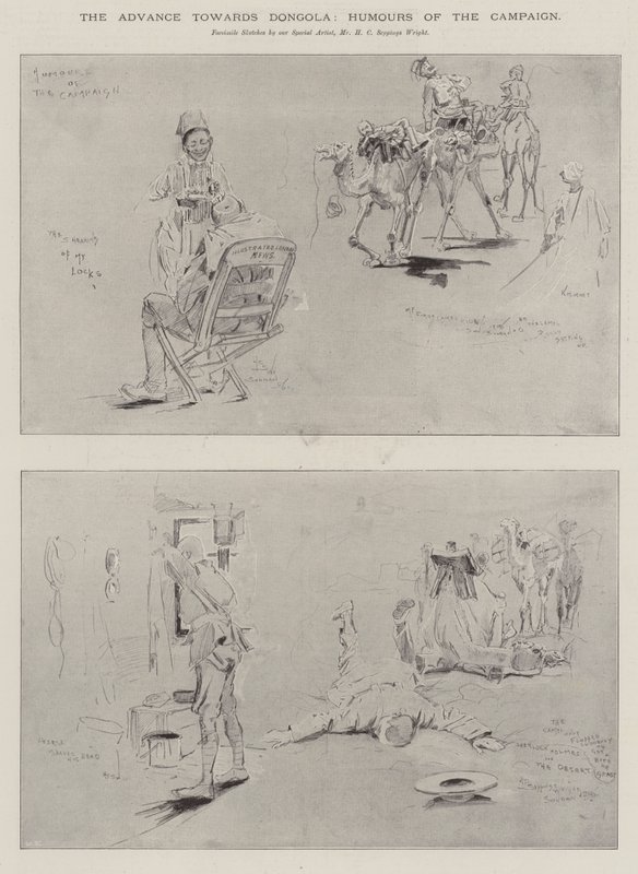 Der Vormarsch nach Dongola, Humor der Kampagne von Henry Charles Seppings Wright