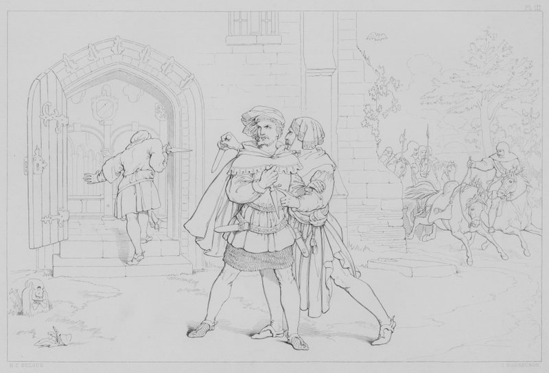 Episode aus dem Leben von Robert Bruce, nach Sir Walter Scott von Henry Courtney after Selous