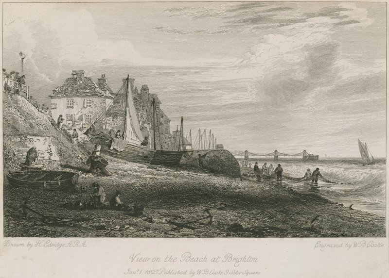 Ansicht des Strandes von Brighton von Henry Edridge