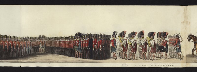 Teil der Panoramadarstellung des gesamten Trauerzugs von Arthur, Herzog von Wellington von Henry Jr and Sala Alken