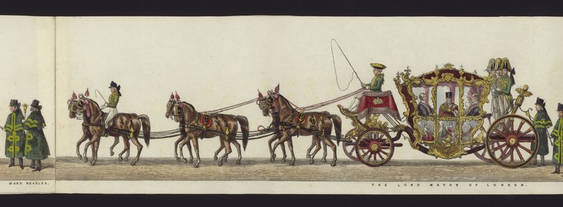 Teil der Panoramadarstellung des gesamten Trauerzugs von Arthur, Herzog von Wellington von Henry Jr and Sala Alken