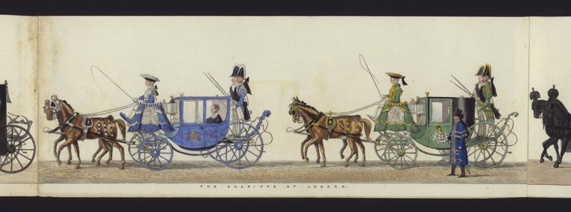 Teil der Panoramadarstellung des gesamten Trauerzugs von Arthur, Herzog von Wellington von Henry Jr and Sala Alken