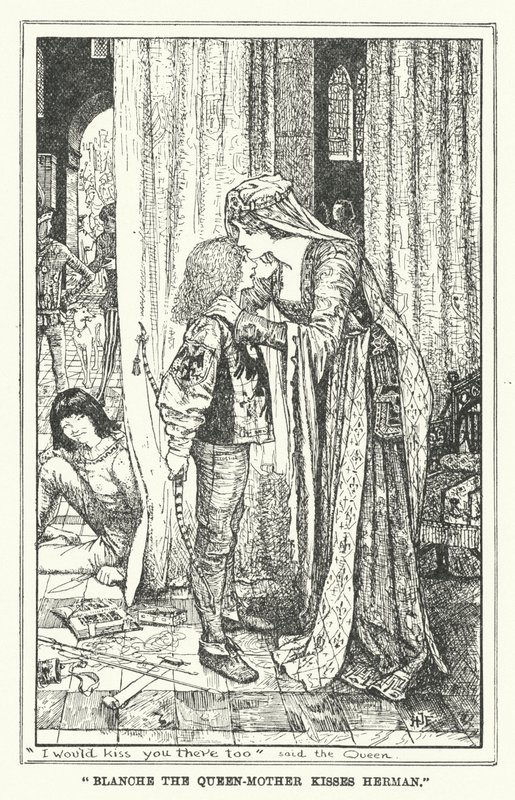Blanche die Königin-Mutter küsst Herman von Henry Justice Ford