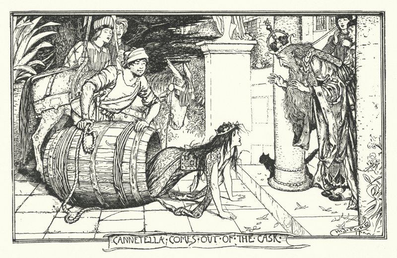 Cannetella kommt aus dem Fass (Gravur) von Henry Justice Ford