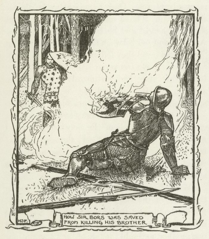 Wie Sir Bors davor bewahrt wurde, seinen Bruder zu töten von Henry Justice Ford