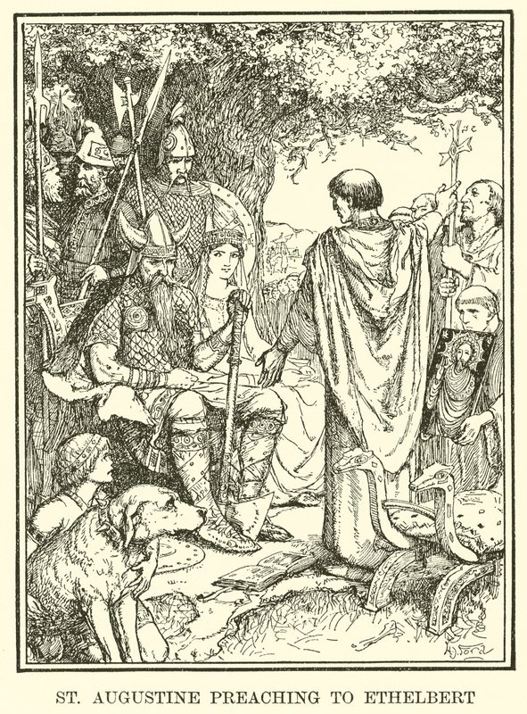 St. Augustinus predigt Ethelbert von Henry Justice Ford