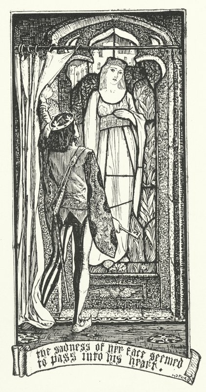 Die Traurigkeit ihres Gesichts schien in sein Herz überzugehen (Gravur) von Henry Justice Ford
