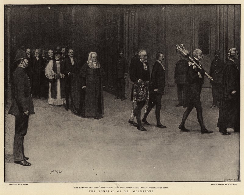 Die Beerdigung von Mr. Gladstone von Henry Marriott Paget