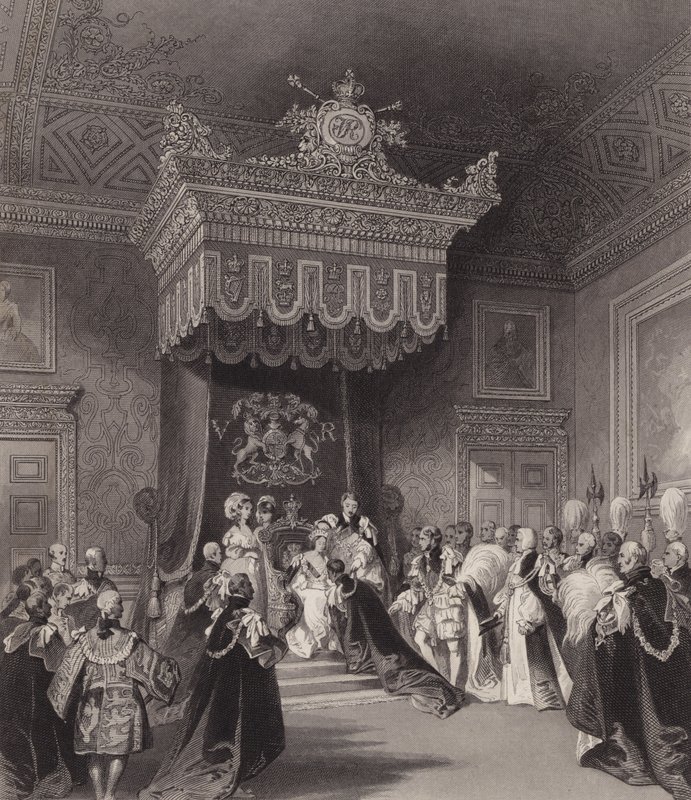 Königin Victoria auf dem Thron, St. James