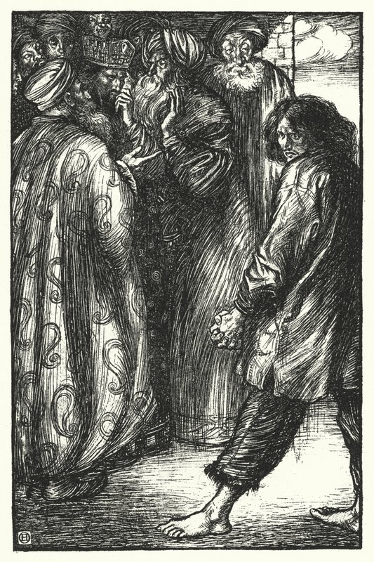 Matthew Arnold Gedicht: Der kranke König in Bokhara (Gravur) von Henry Ospovat
