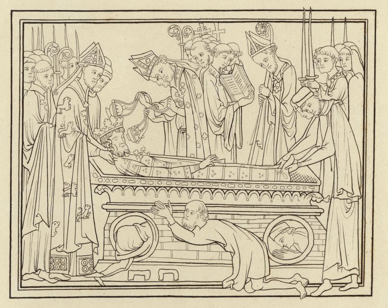 Begräbnis von Edward dem Bekenner, Mitte des 13. Jahrhunderts von Henry Shaw
