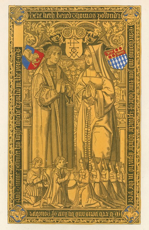 Von einer Messingplatte, in der Kirche St. Mary Key Ipswich, 1525 von Henry Shaw