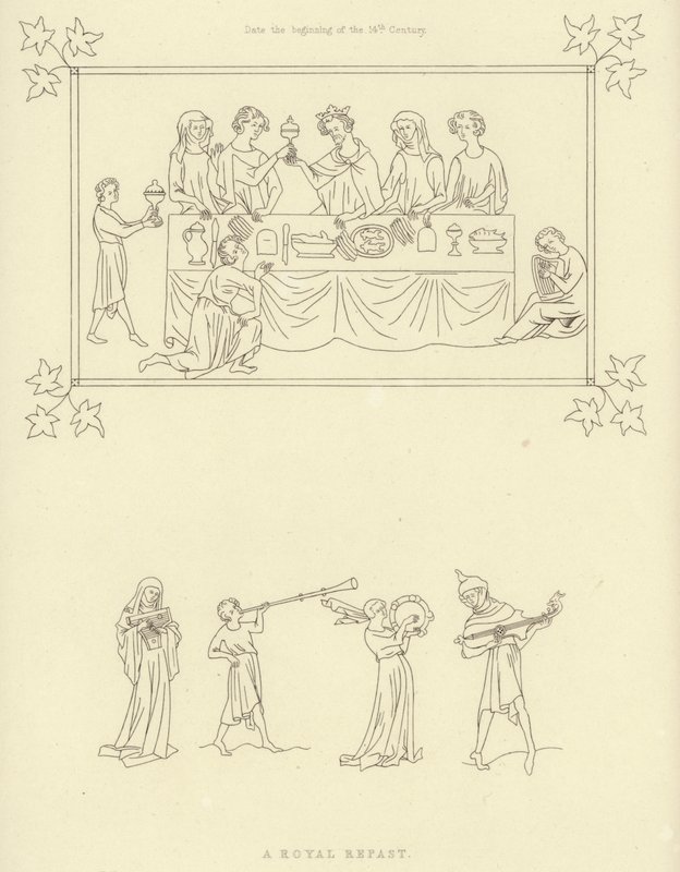 Königliches Festmahl, Anfang des 14. Jahrhunderts von Henry Shaw
