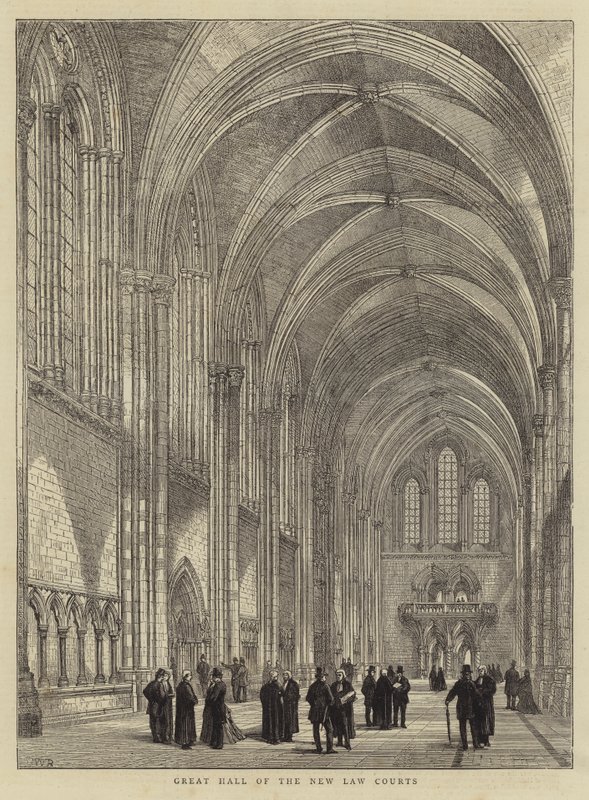 Große Halle der neuen Gerichtsgebäude von Henry William Brewer