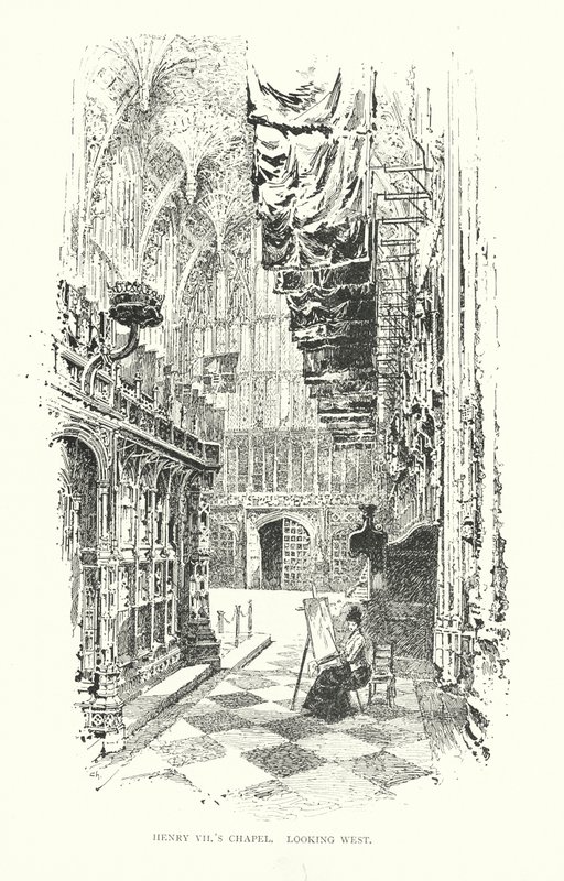 Kapelle Heinrich VII., Blick nach Westen von Herbert (after) Railton