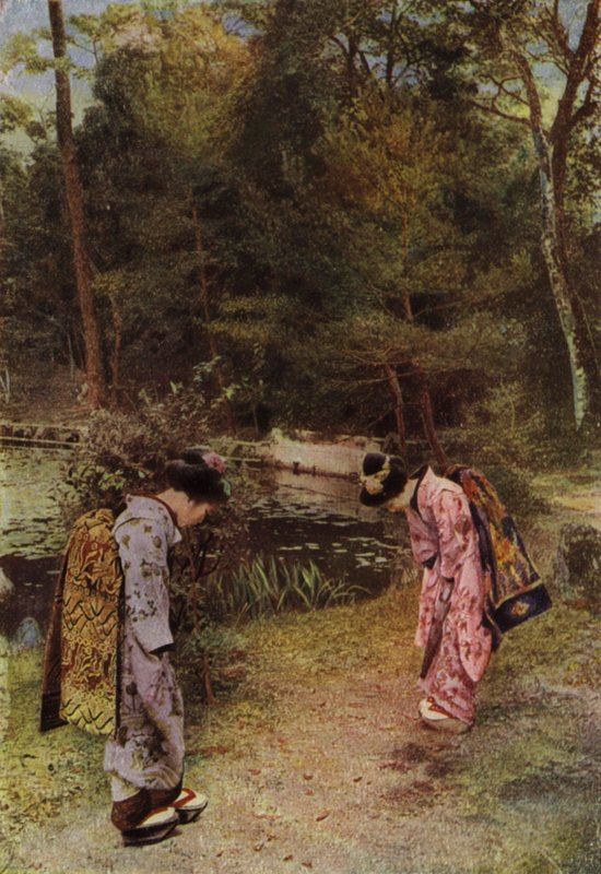 Grüße im alten Garten von Kinkakuji von Herbert Ponting