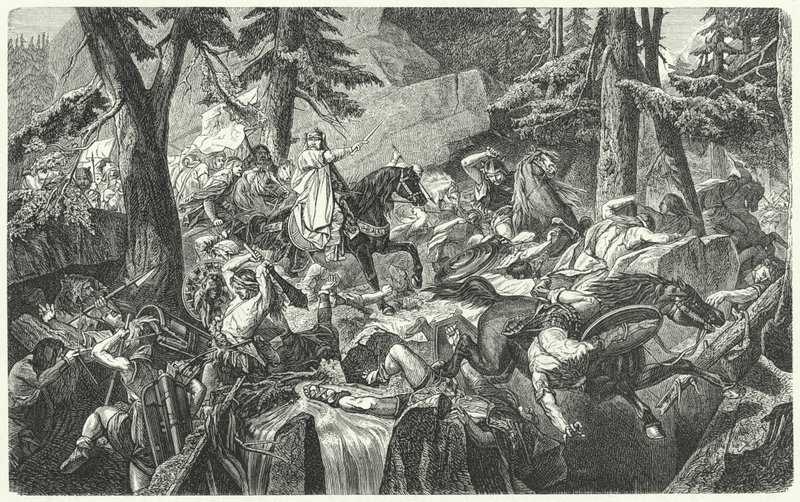 Karl der Große überquert die Alpen, 773 von Hippolyte Delaroche