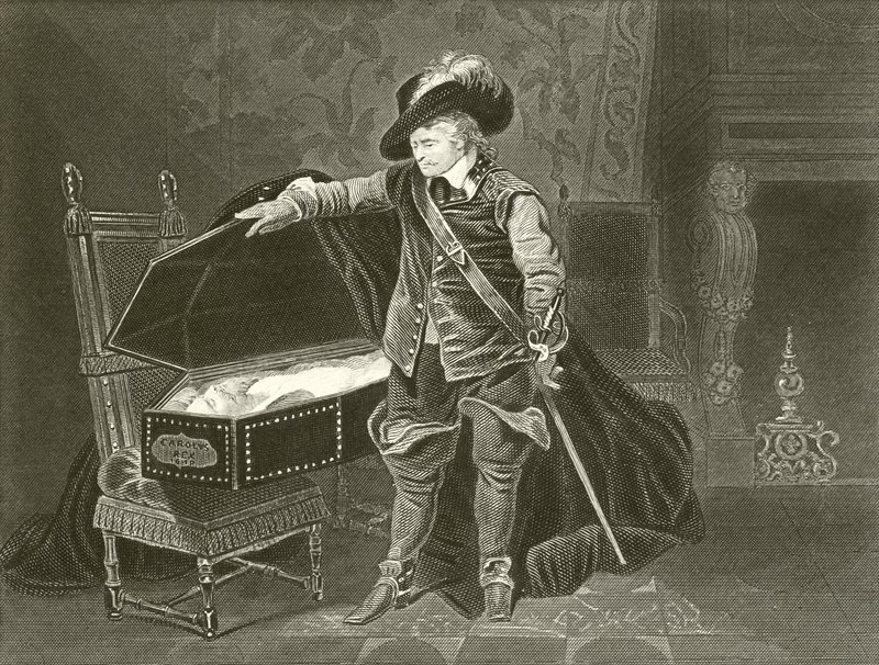 Cromwell betrachtet den toten Körper von Charles I. von Hippolyte Delaroche