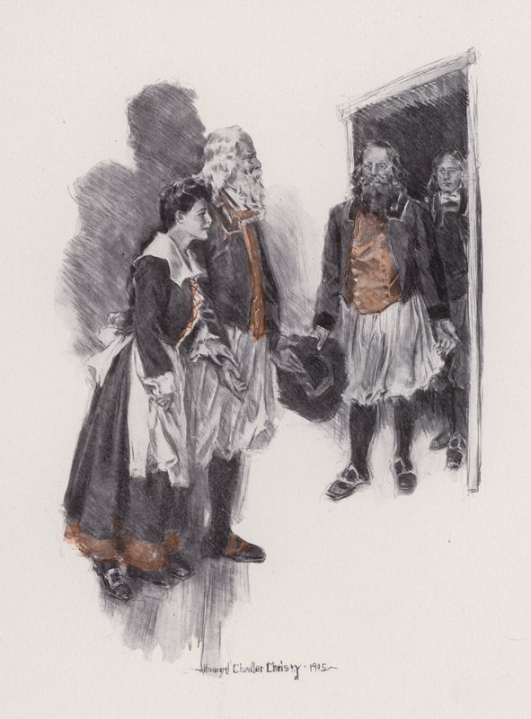 Illustration für Evangeline, Eine Geschichte von Arcadie, von Henry Wadsworth Longfellow von Howard Chandler (after) Christy