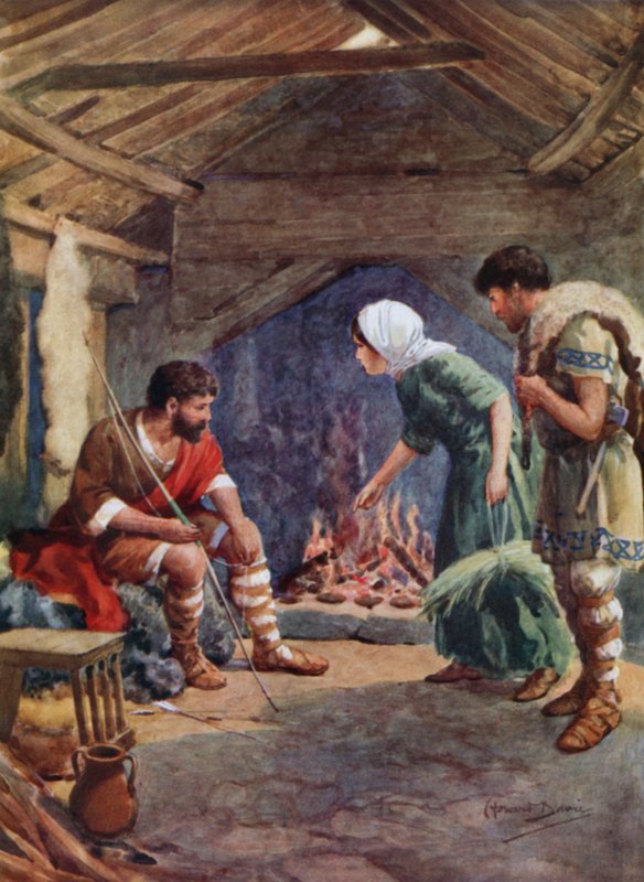 Alfred der Große im Häuschen des Viehhirten von Howard Davie