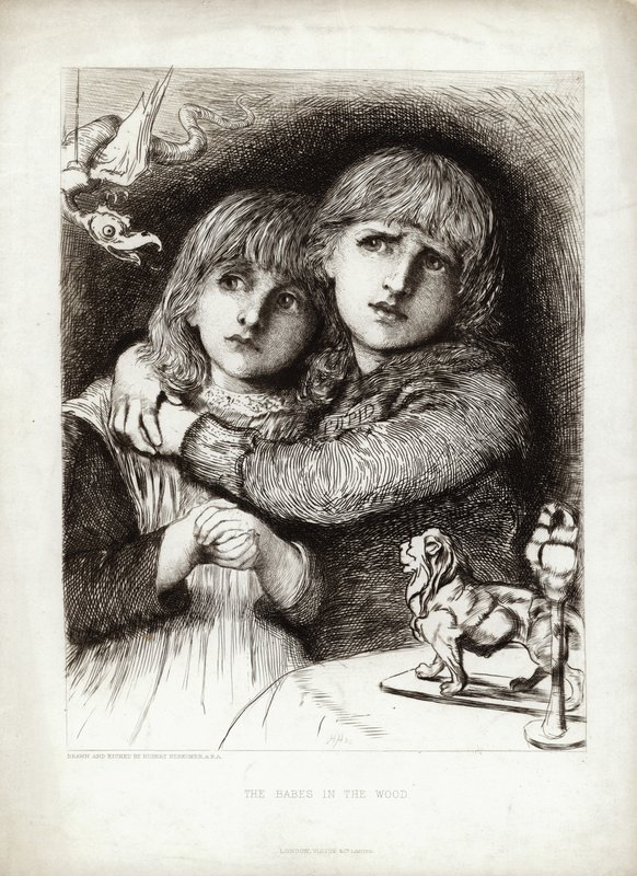 Die Kinder im Wald von Hubert von Herkomer