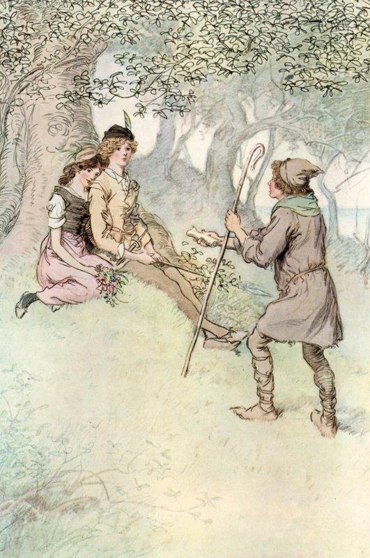 Illustration zu Shakespeares Wie es euch gefällt von Hugh Thomson