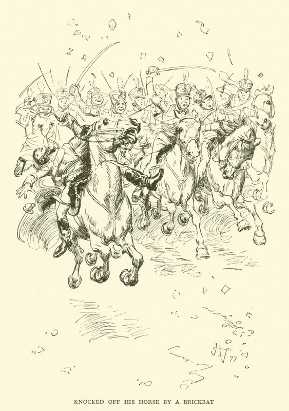 Vom Pferd geschlagen durch einen Ziegelstein von Hugh Thomson
