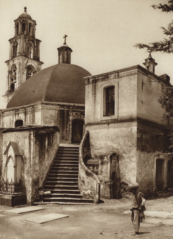 Mexiko: Kapelle auf dem Sacro Monte, Amecameca von Hugo Brehme