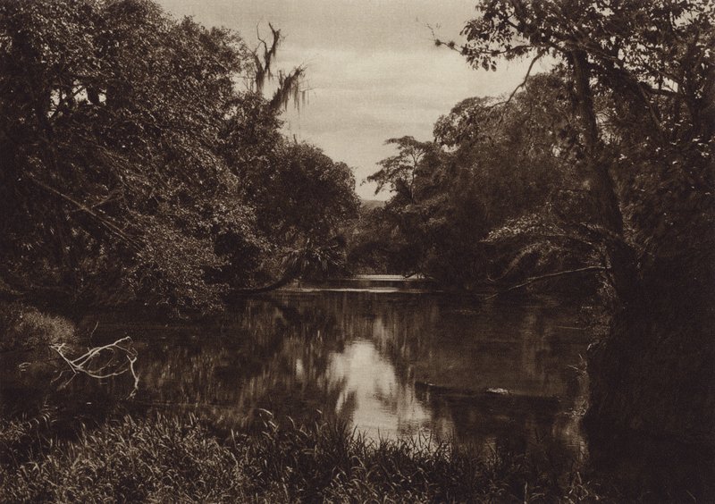 Mexiko: Tamasopo, Panorama des Flusses, Bundesstaat Vera Cruz von Hugo Brehme