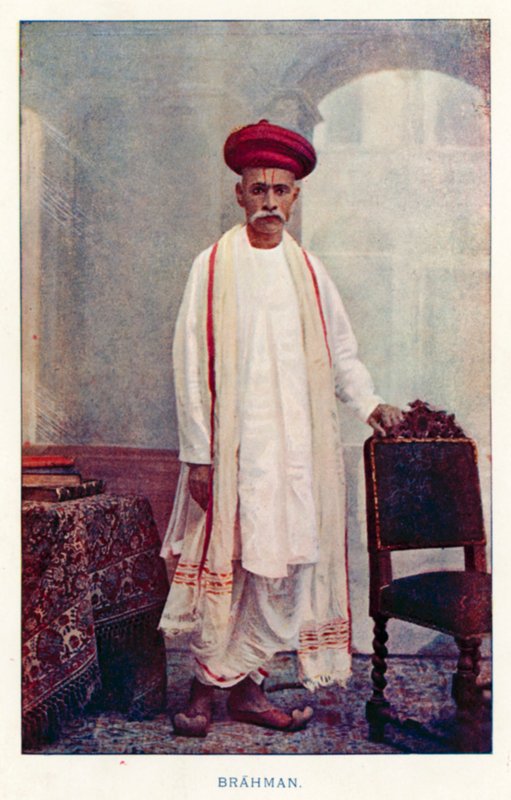 Indische Eingeborene: Brahmane (farbiges Foto) von Indian photographer