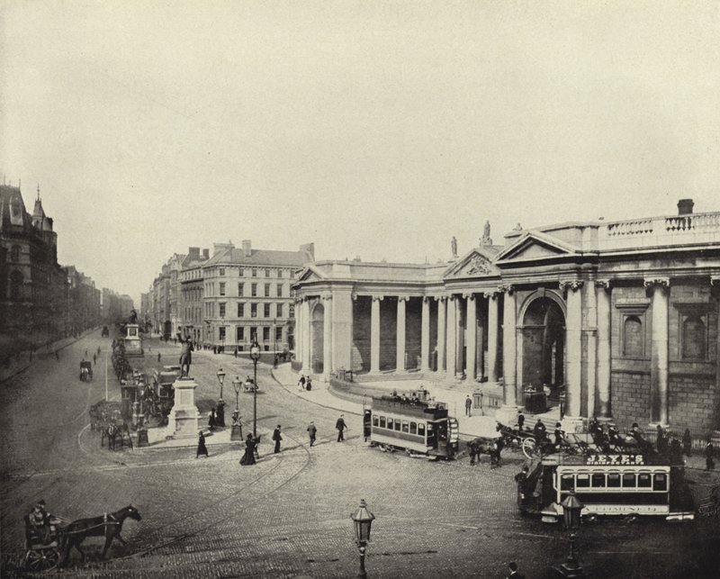 Bank of Ireland, ehemals Parlamentsgebäude, Dublin (s/w Foto) von Irish Photographer