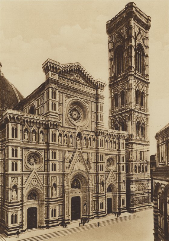 Florenz: Die Fassade der Kathedrale, Arch De Fabris und del Moro von Italian Photographer