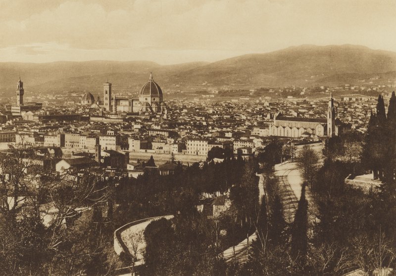 Florenz: Panorama von Florenz gesehen von S. Miniato al Monte von Italian Photographer