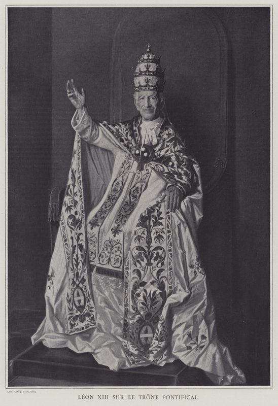Papst Leo XIII. auf dem Papstthron von Italian Photographer