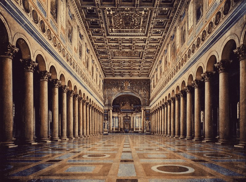 Rom: Basilika S. Paolo, Innenansicht von Italian Photographer