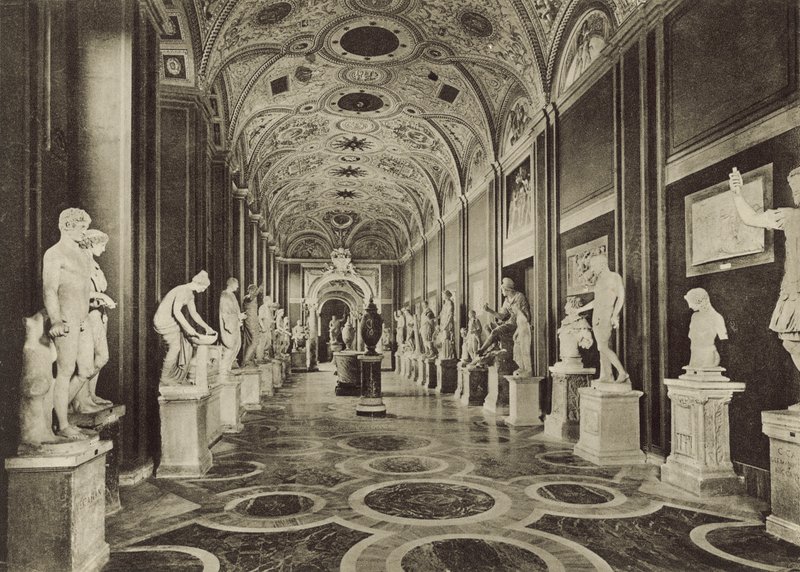 Das Vatikanische Museum, Das Innere der Statuenhalle von Italian Photographer