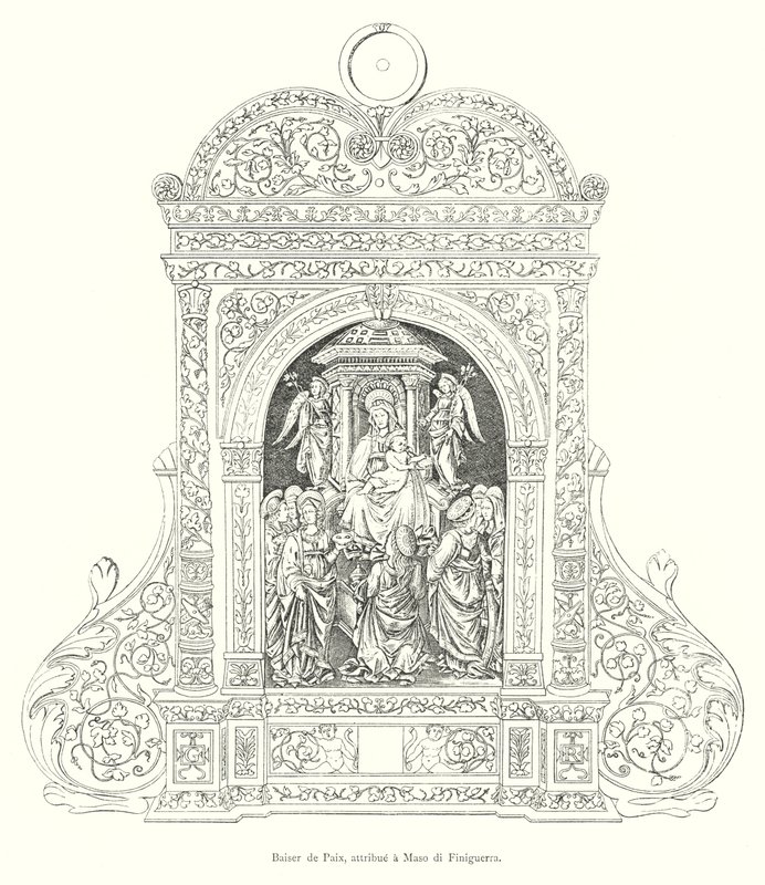 Friedenskuss, zugeschrieben Maso di Finiguerra (Stich) von Italian School