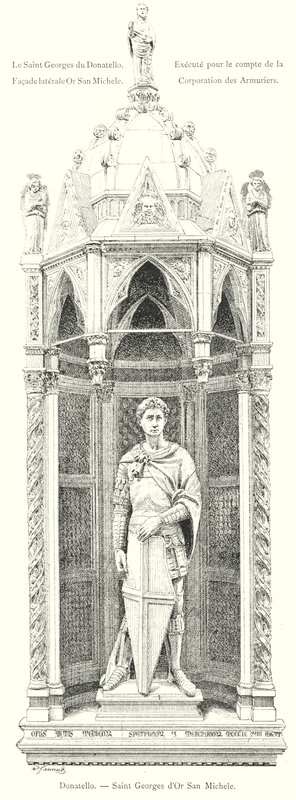 Donatello, Heiliger Georg von Or San Michele (Stich) von Italian School